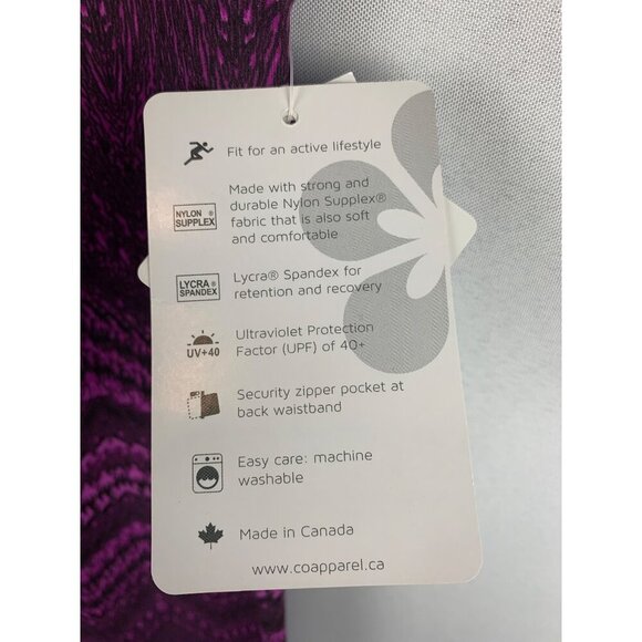 Tuff Athletics Medium Womens Purple & Pink Zigzag Pattern Leggings - Picture 2 of 9